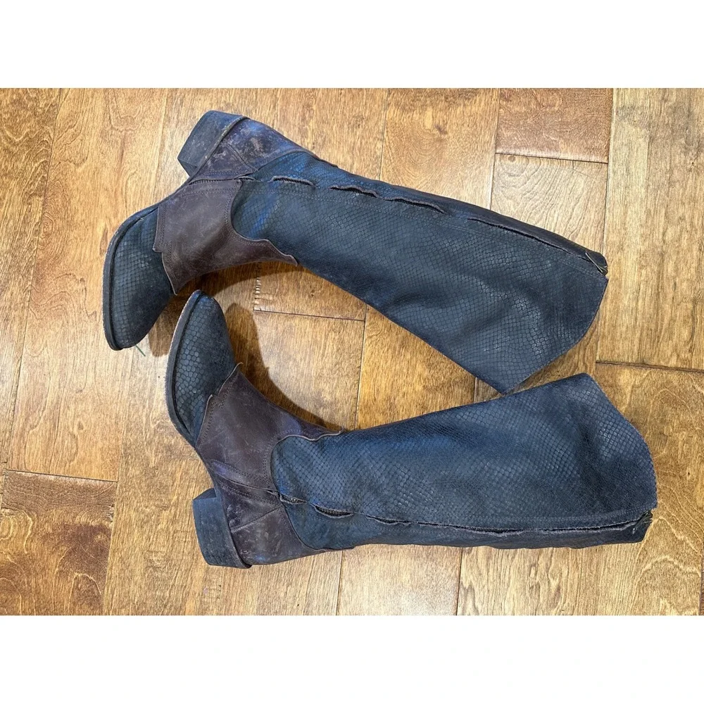 Vintage Matisse Leather Cowboy Boots Sz 10 Rare Two Tone Western High End $400‎
